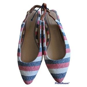SPLENDID Saryn Slingback Striped Pointed-Toe Flats Women's Size 6.5M